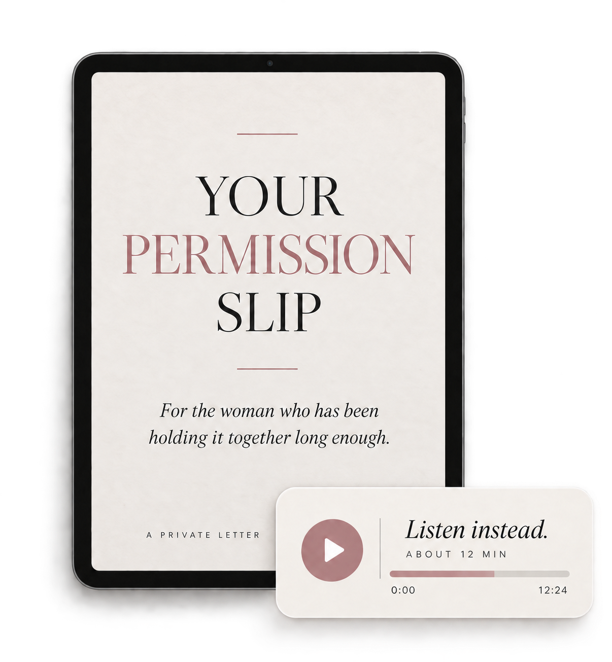 Your Permission Slip private letter with an optional 12-minute audio
