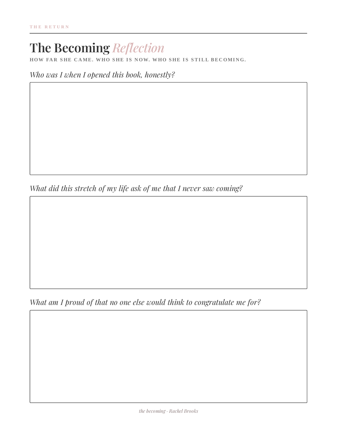 The Becoming Reflection interior page